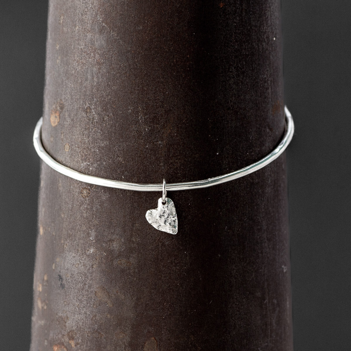 Melt My Heart Silver Bangle by Silverfish