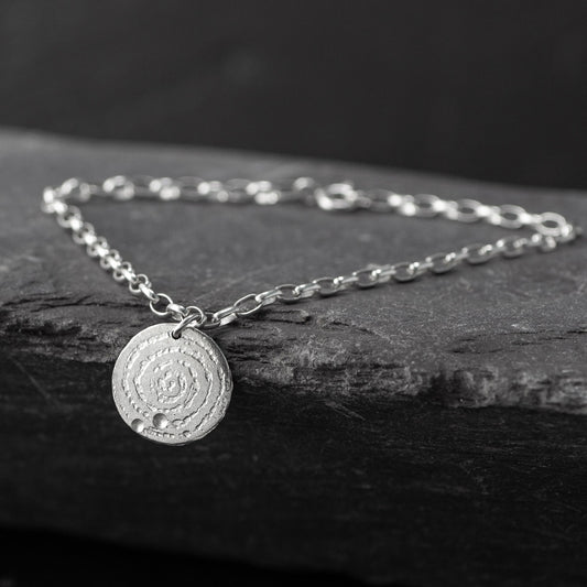 Llanbedr Spiral Silver Bracelet by Silverfish