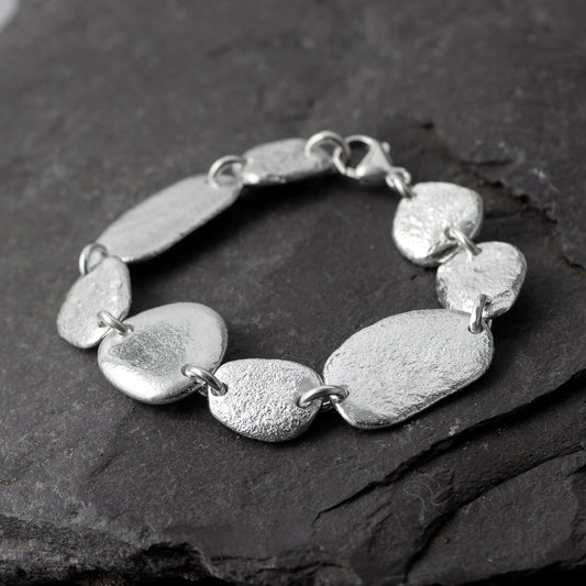 Pebble Silver Bracelet by Silverfish