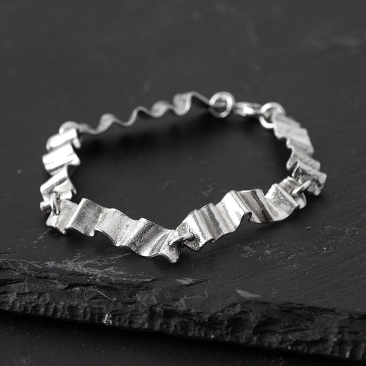 Ribbon Silver Bracelet - Narrow by Silverfish