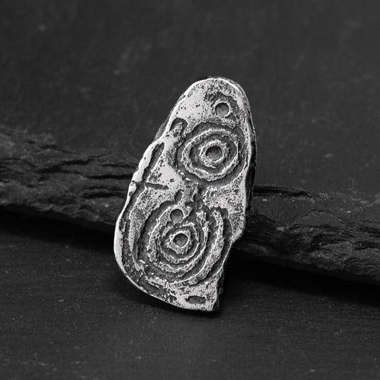 Esgob Oxidised Silver Brooch by Silverfish