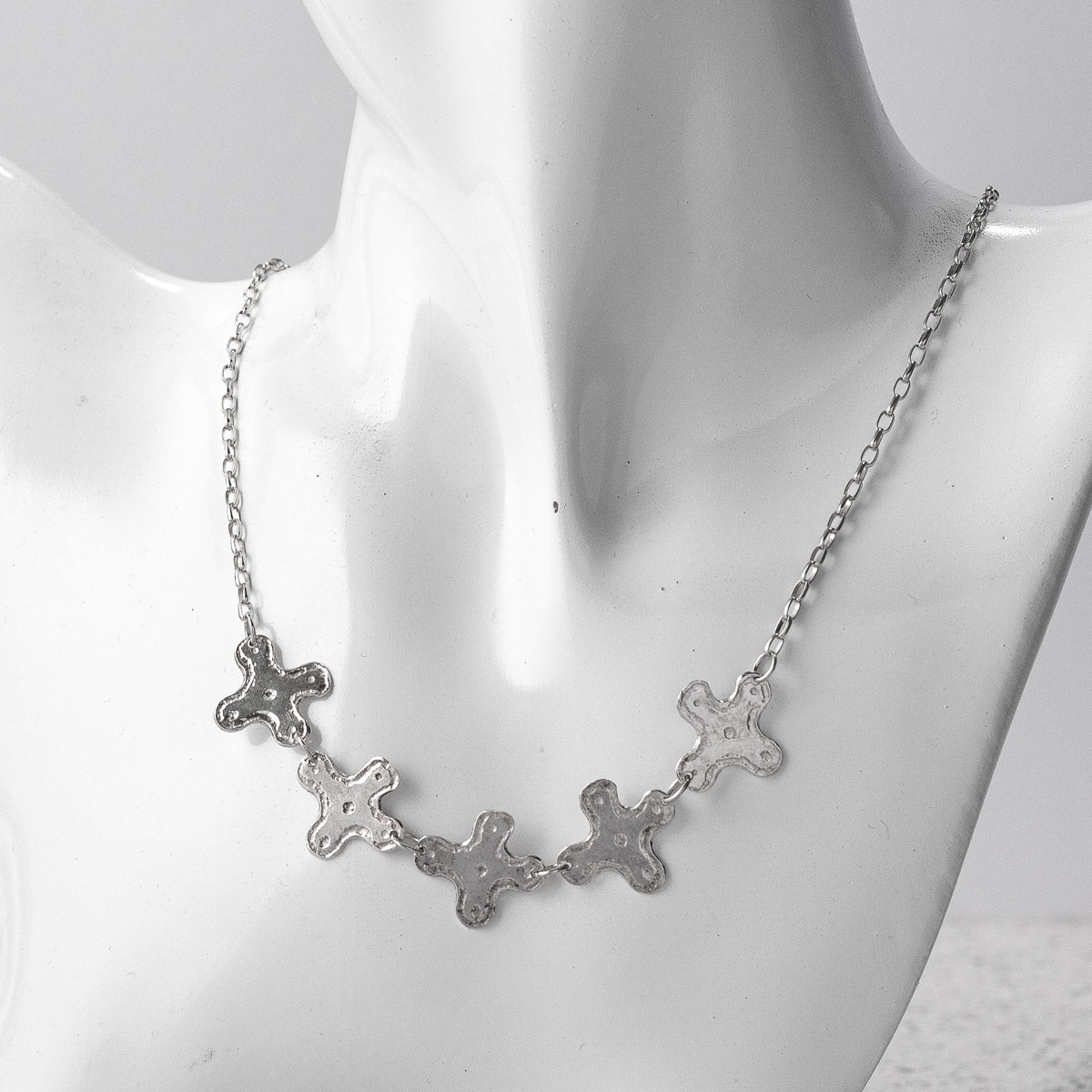 Camunian Rose Silver Necklace by Silverfish