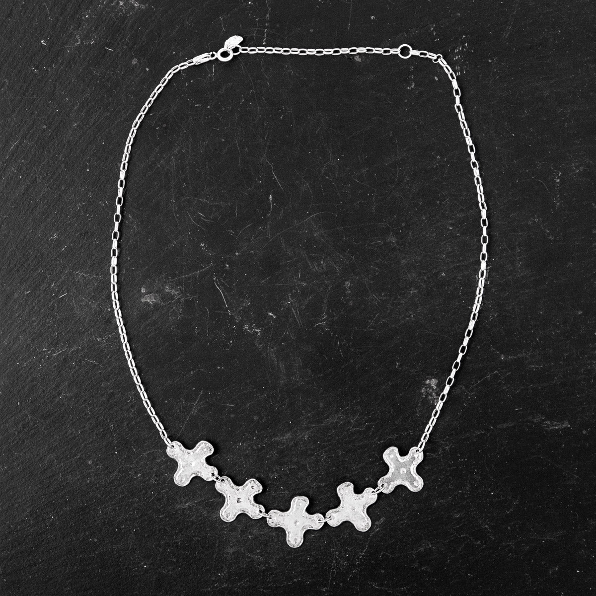 Camunian Rose Silver Necklace by Silverfish