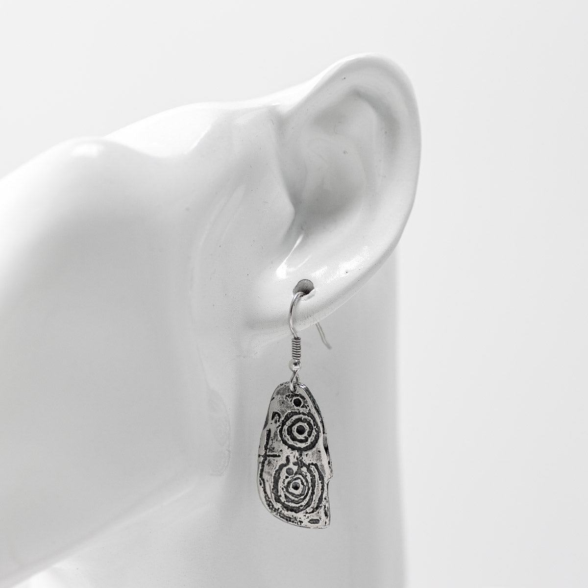 Esgob Oxidised Silver Drop Earrings by Silverfish Jewellery