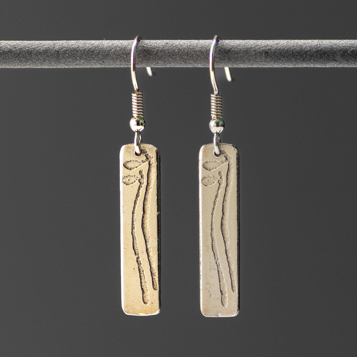 Halberd Full Gold Plated Silver Drop Earrings - Long by Silverfish