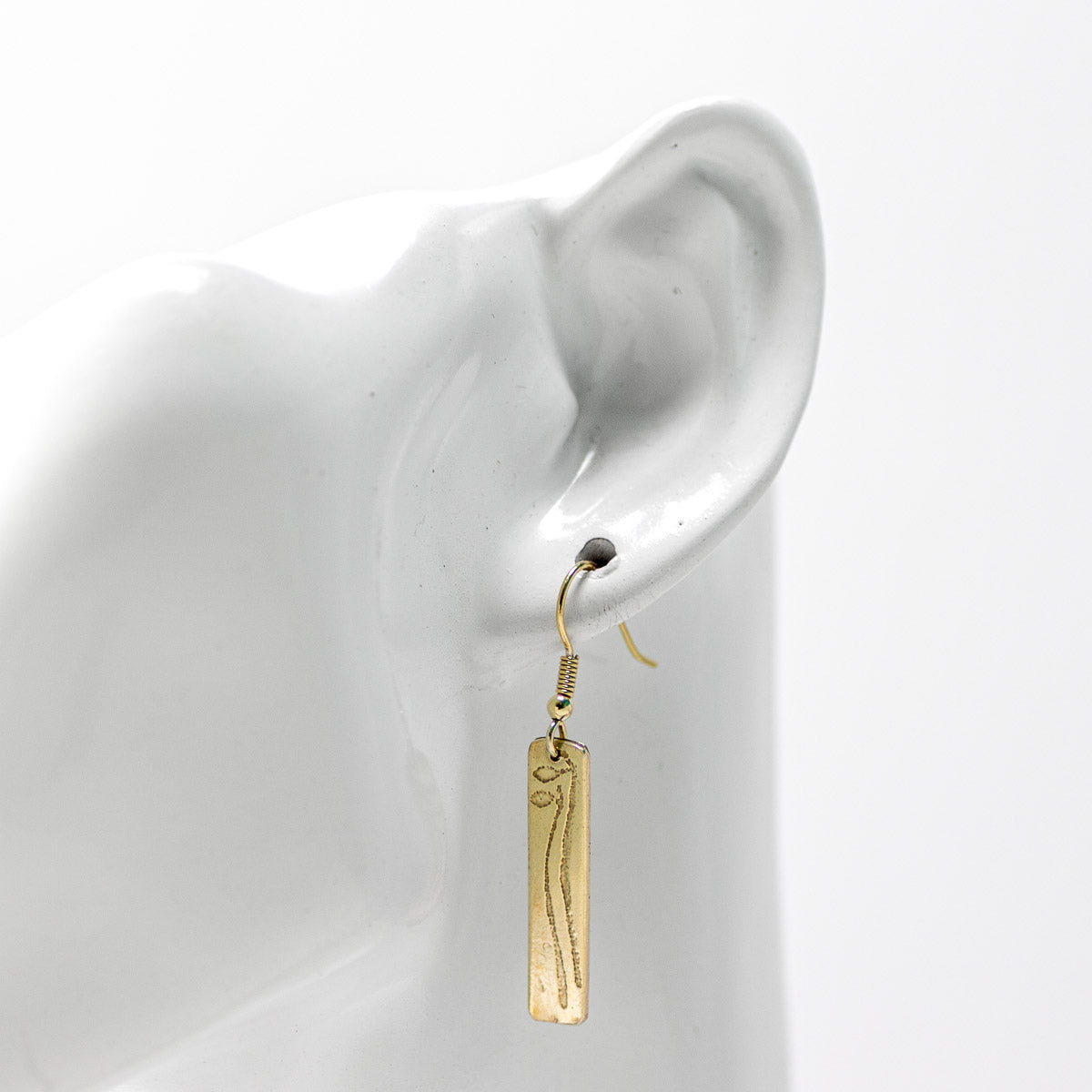 Halberd Full Gold Plated Silver Drop Earrings - Long by Silverfish