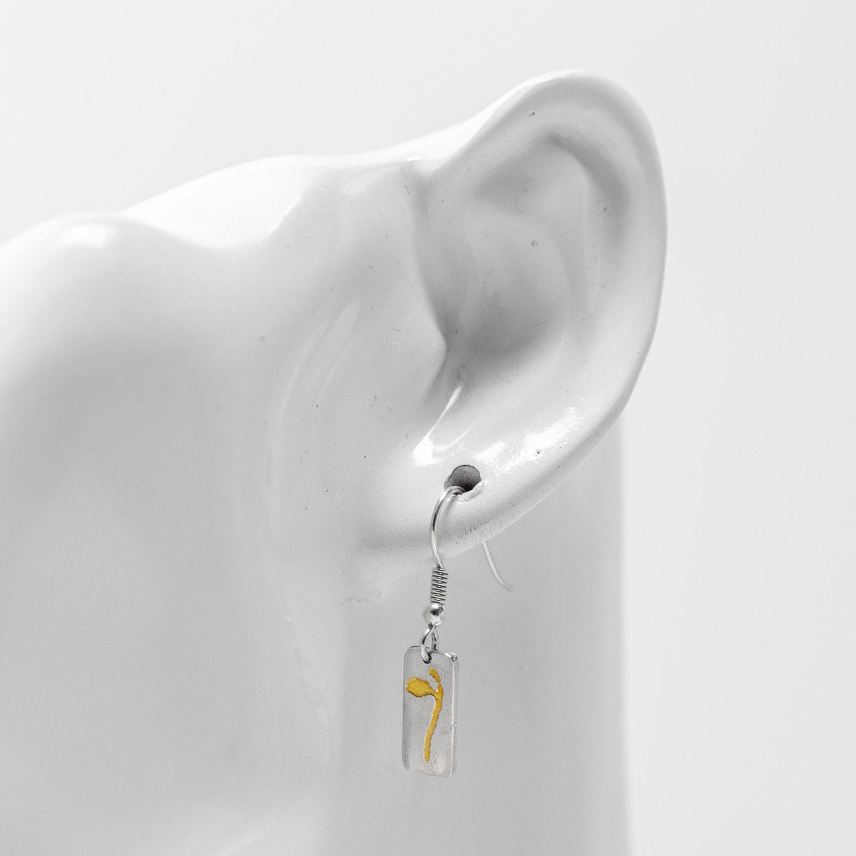 Halberd Gold Plated Silver Drop Earrings - Short by Silverfish