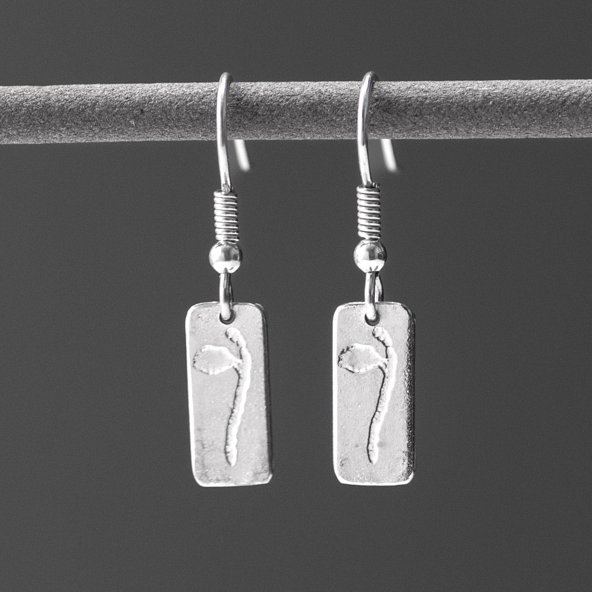 Halberd Silver Drop Earrings - Short by Silverfish