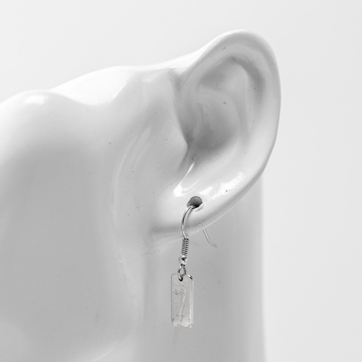 Halberd Silver Drop Earrings - Short by Silverfish