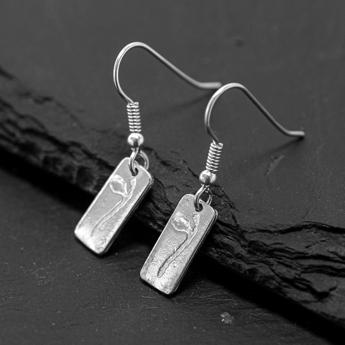 Halberd Silver Drop Earrings - Short by Silverfish