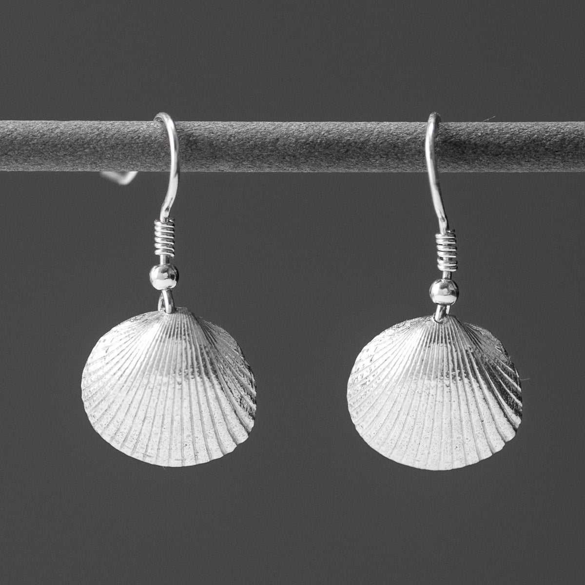 Isles of Scilly Cockle Drop Earrings - Silver by Silverfish