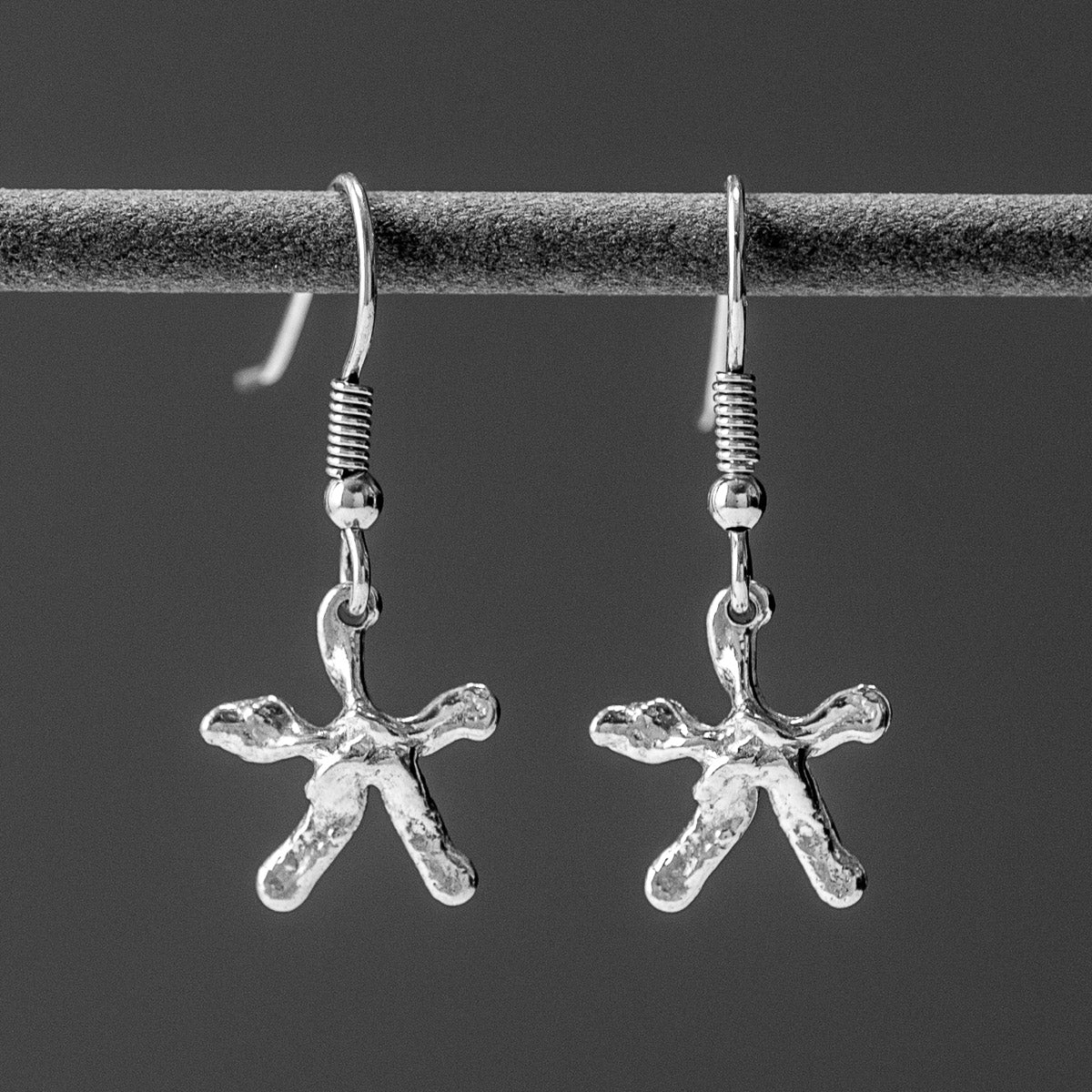 Starfish Drop Earrings - Silver by Silverfish