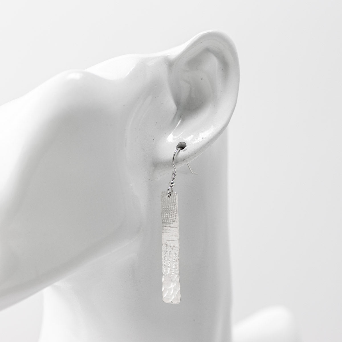 Strata Silver Drop Earrings by Silverfish