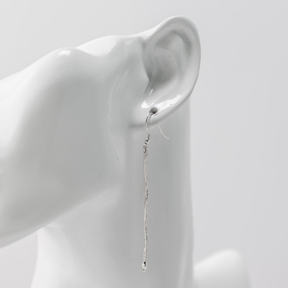 Tendril Silver Extra Long Drop Earrings by Silverfish