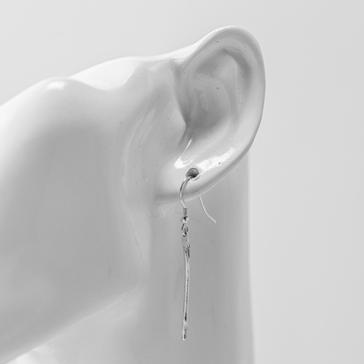 Tendril Silver Short Drop Earrings by Silverfish