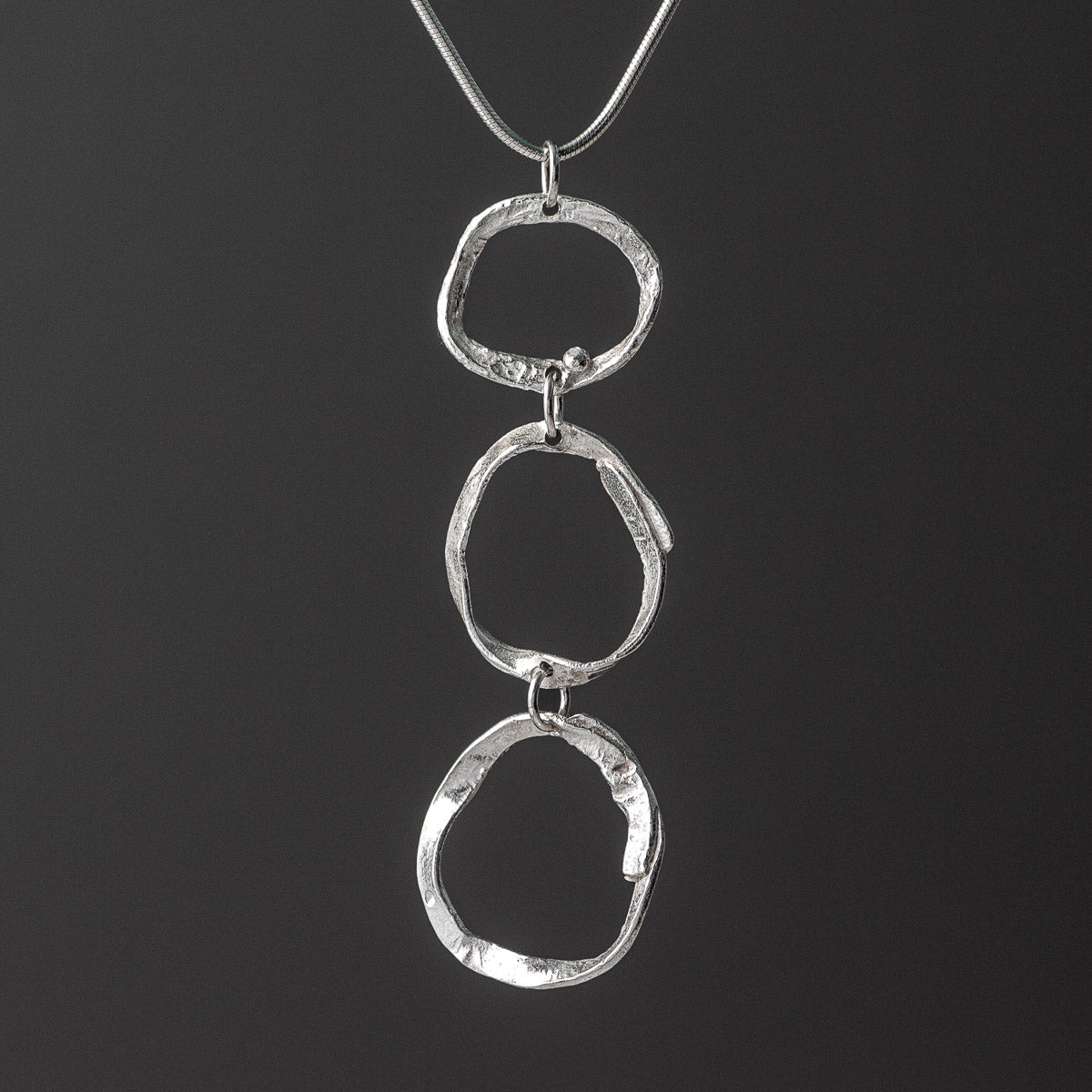 Embrace Silver Pendant - Triple by Silverfish