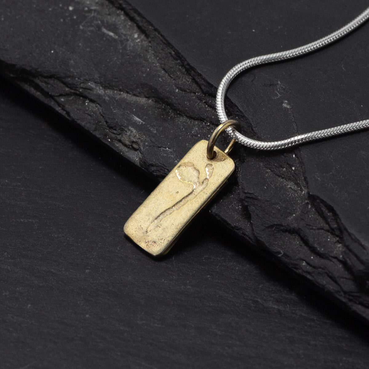 Halberd Full Gold Plated Silver Pendant - Short by Silverfish