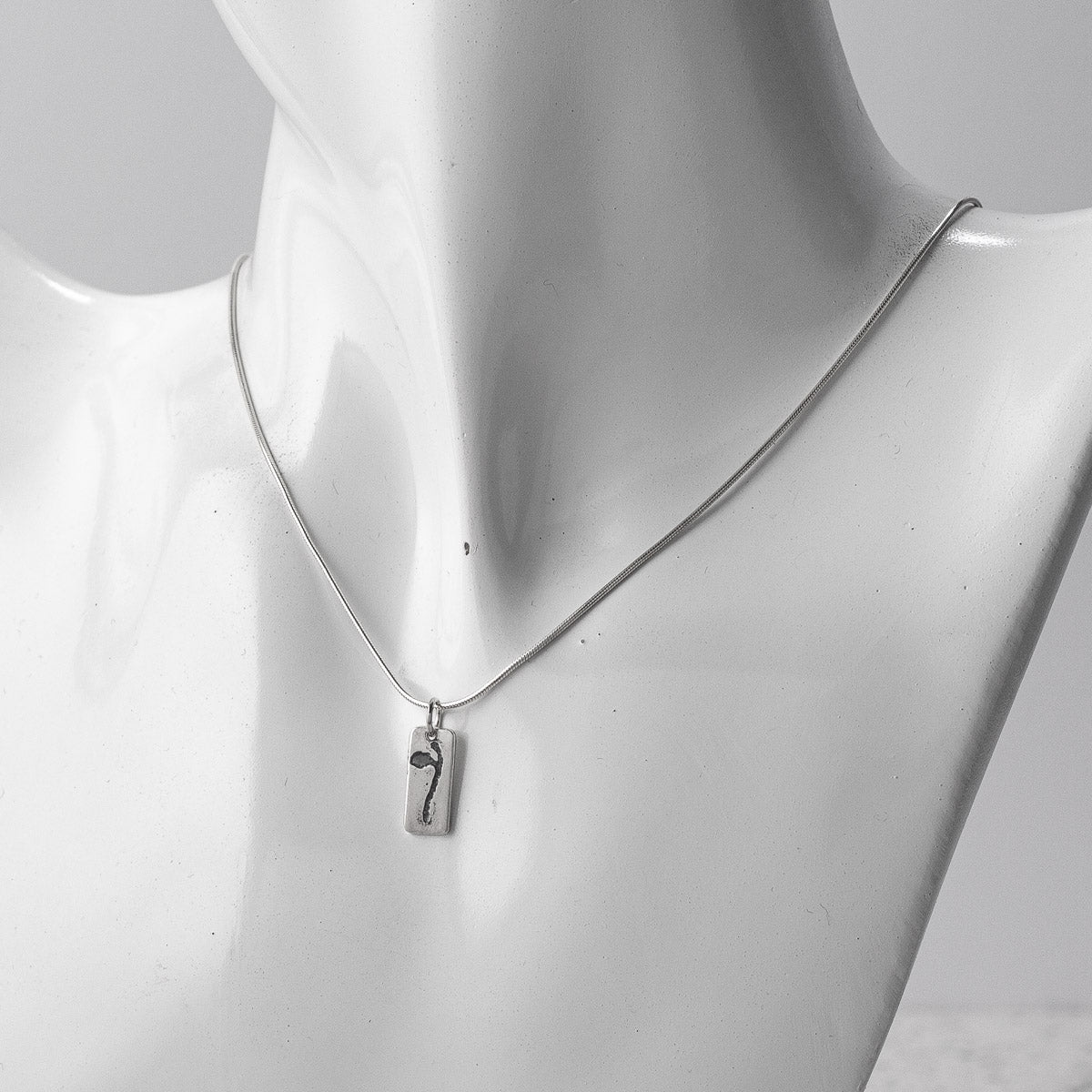 Halberd Oxidised Silver Pendant - Short by Silverfish