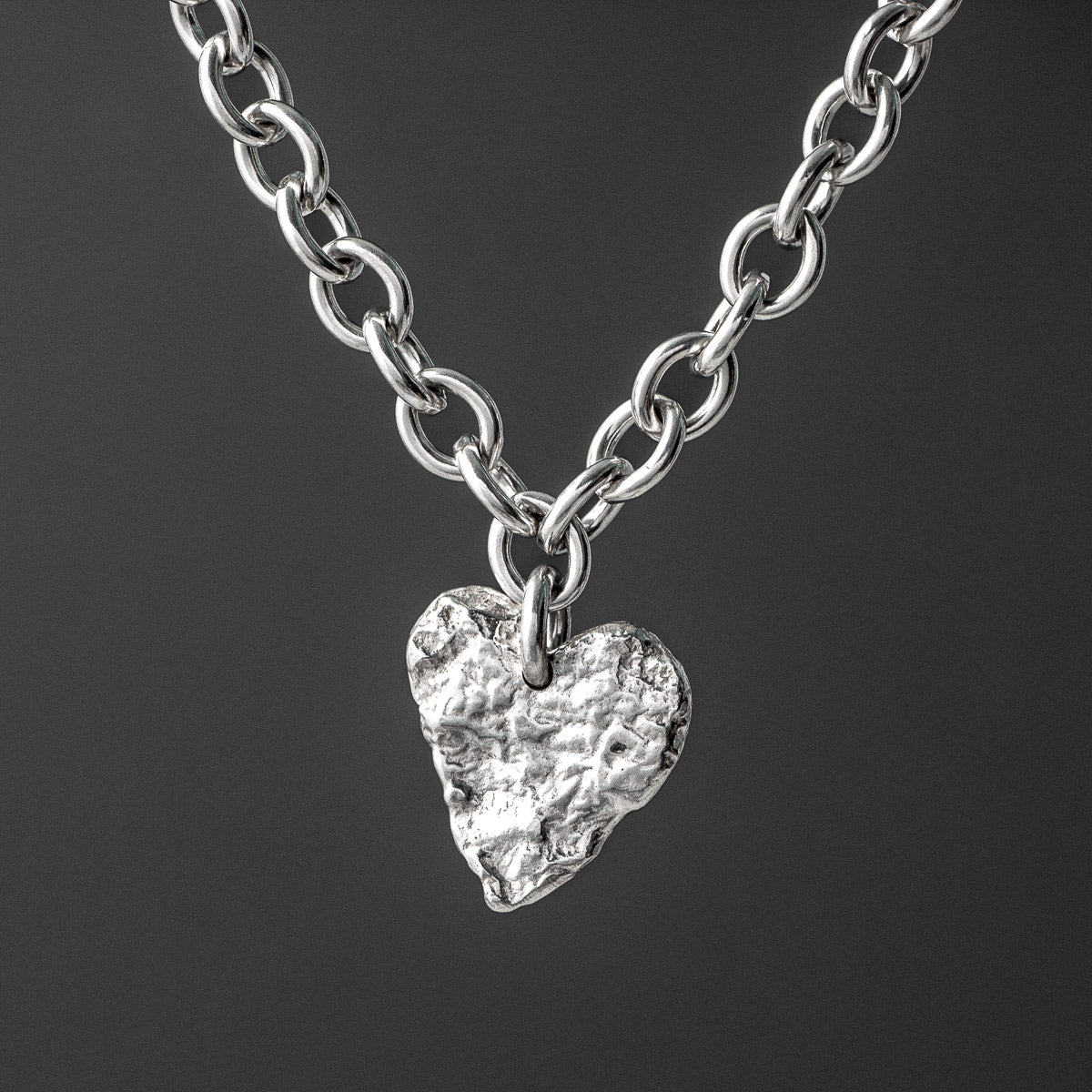 Melt My Heart Silver Necklace by Silverfish