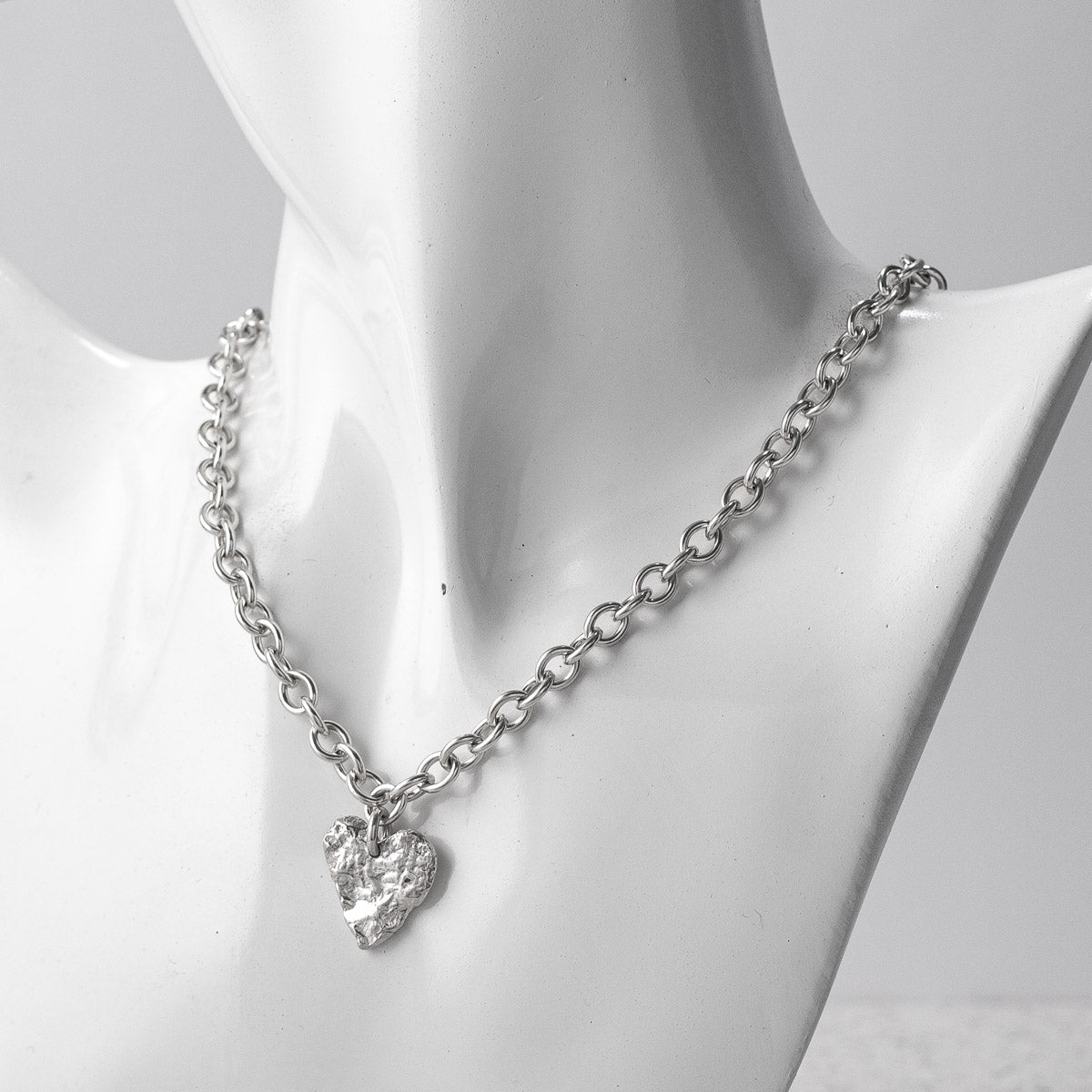 Melt My Heart Silver Necklace by Silverfish