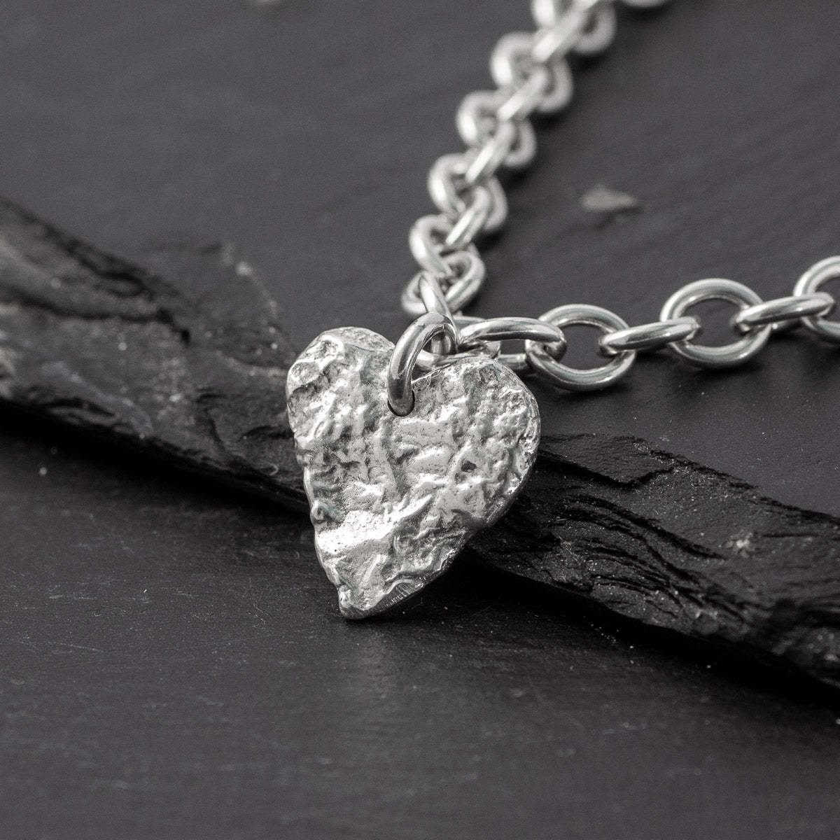 Melt My Heart Silver Necklace by Silverfish