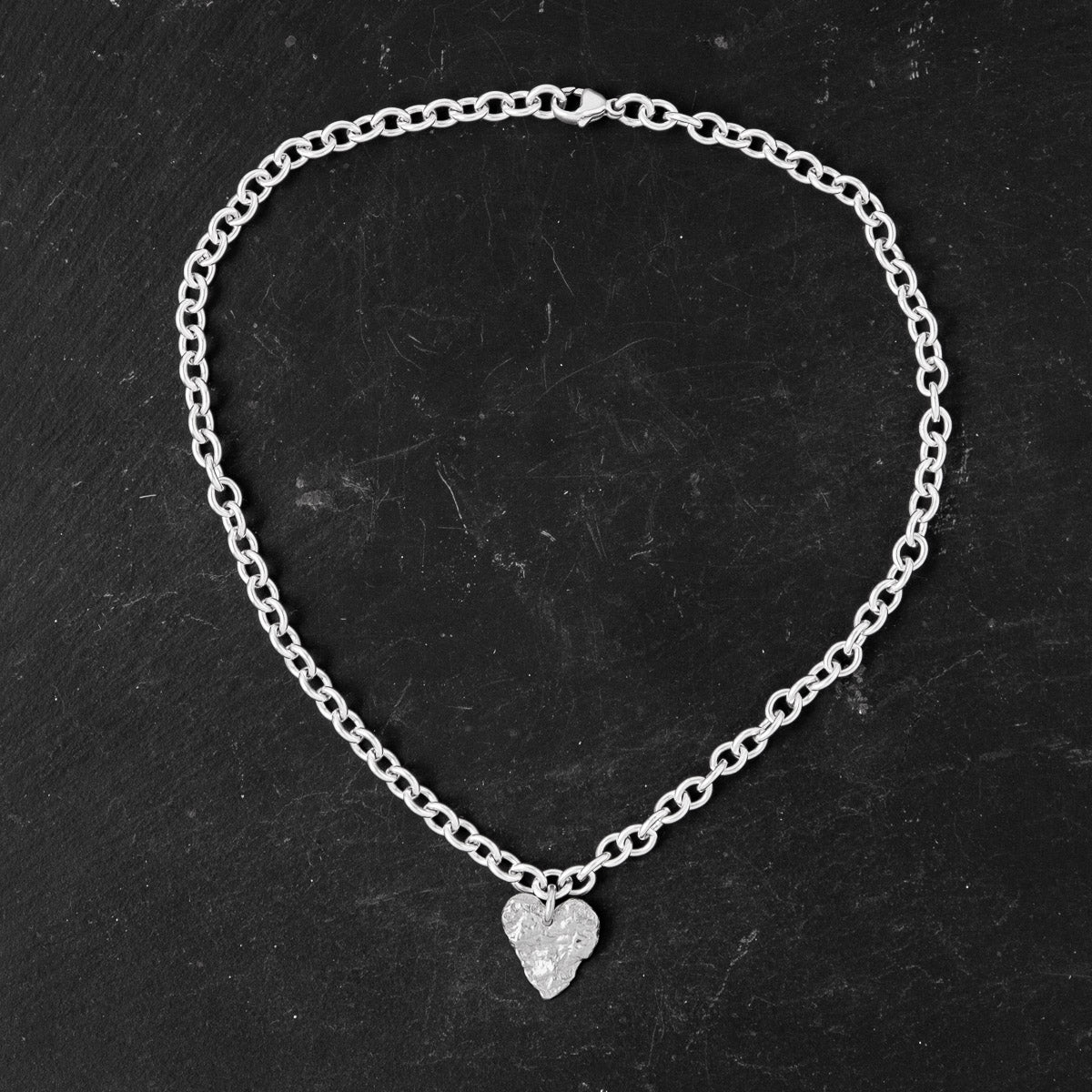 Melt My Heart Silver Necklace by Silverfish