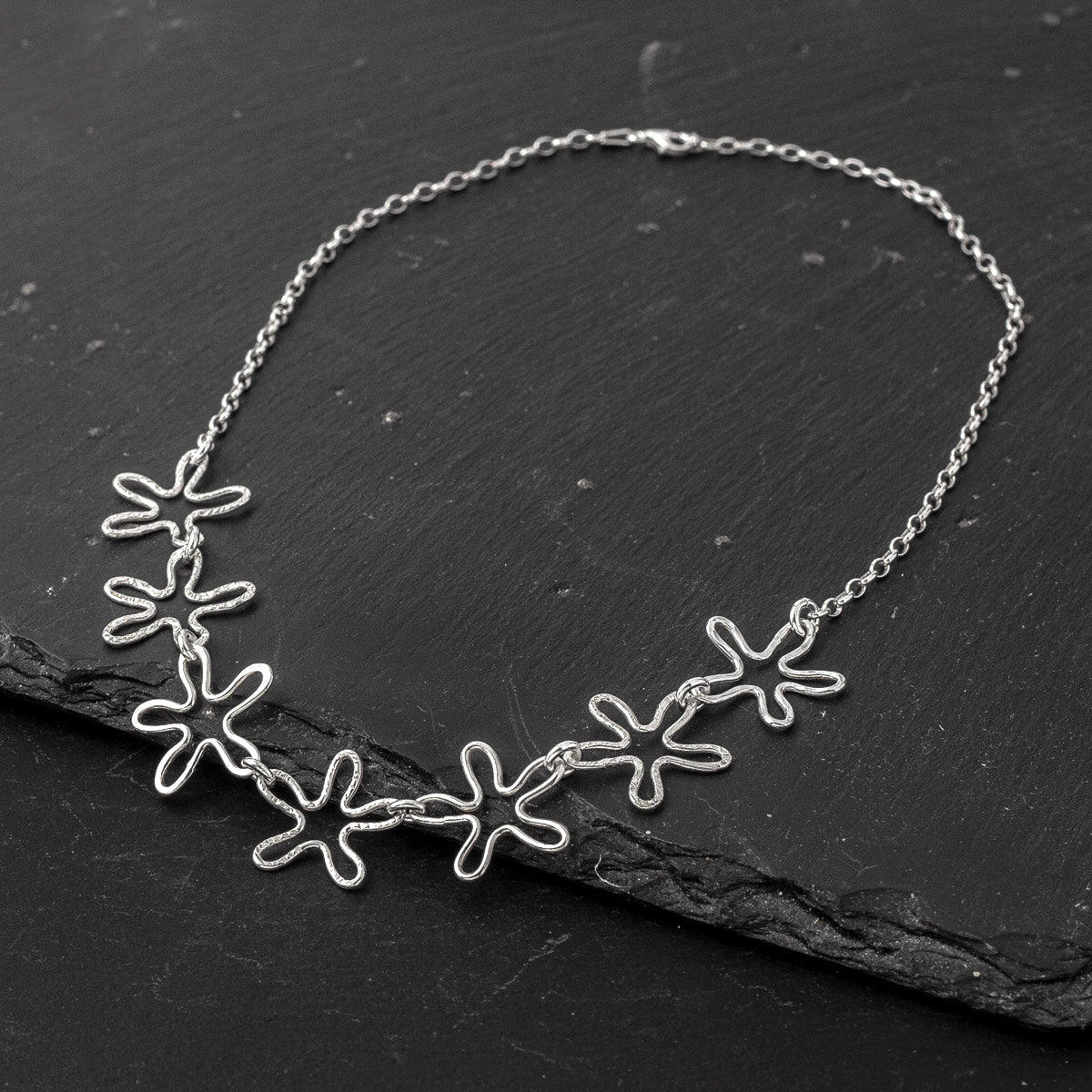 Flower Silver Necklace by Silverfish