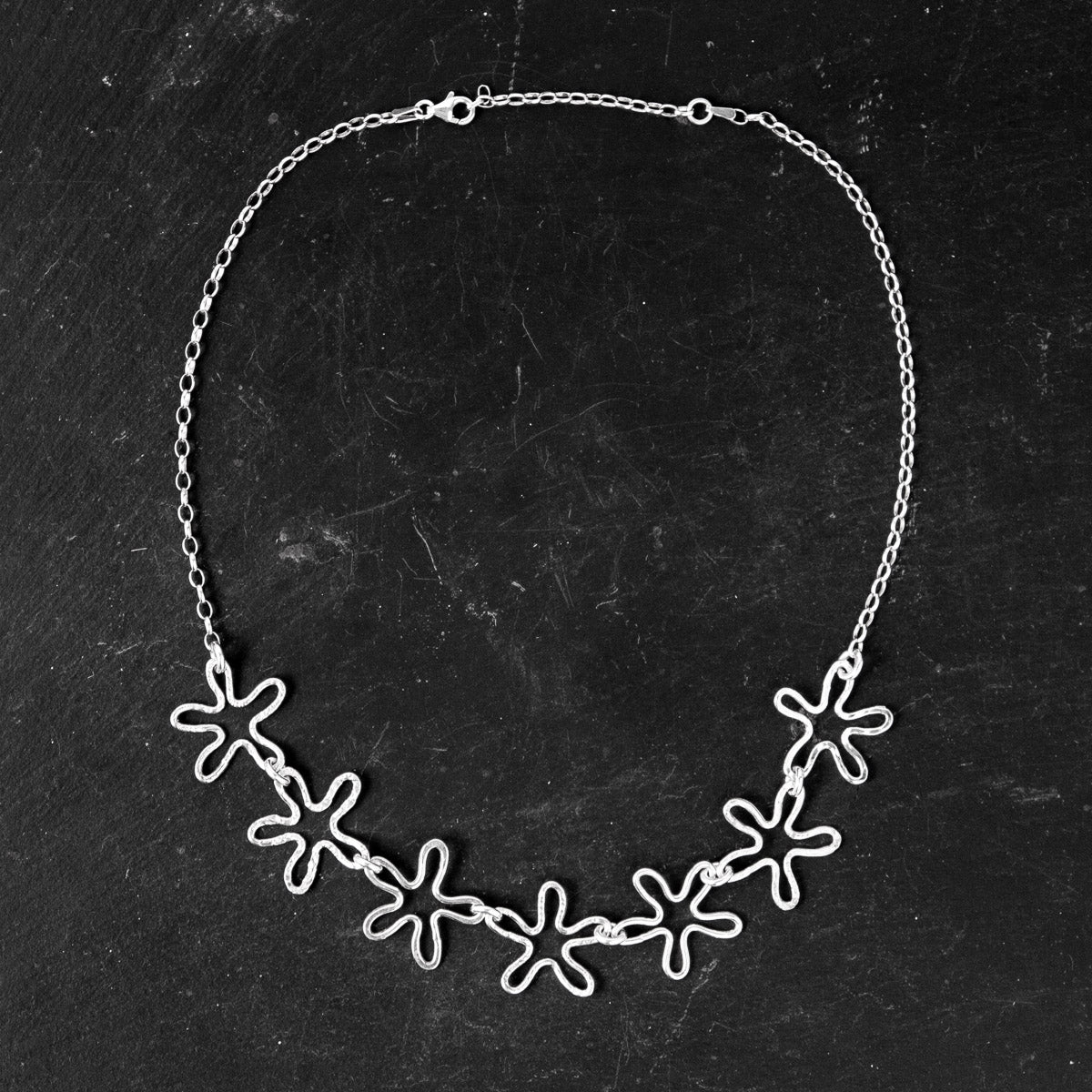 Flower Silver Necklace by Silverfish