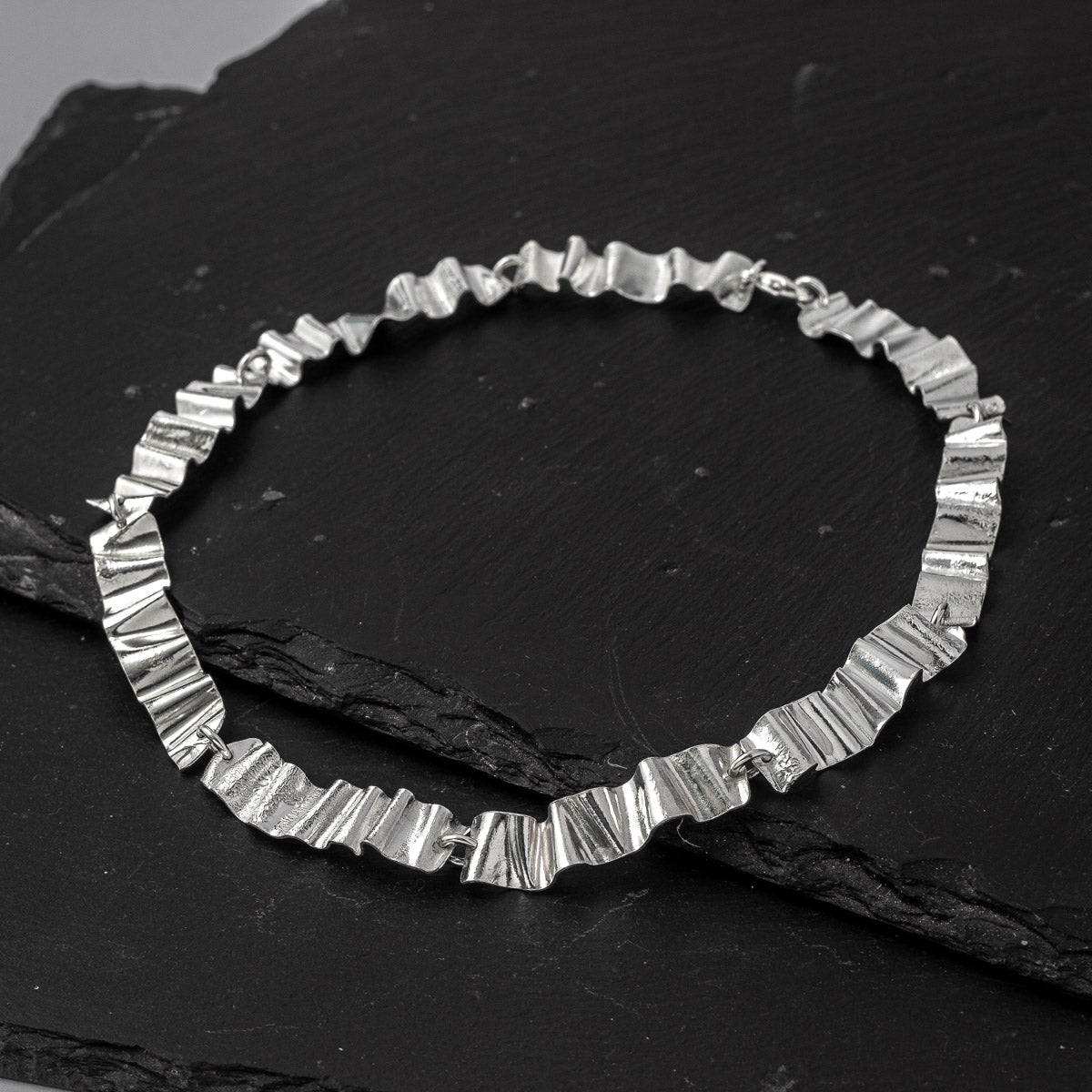 Ribbon Silver Necklace - Wide by Silverfish