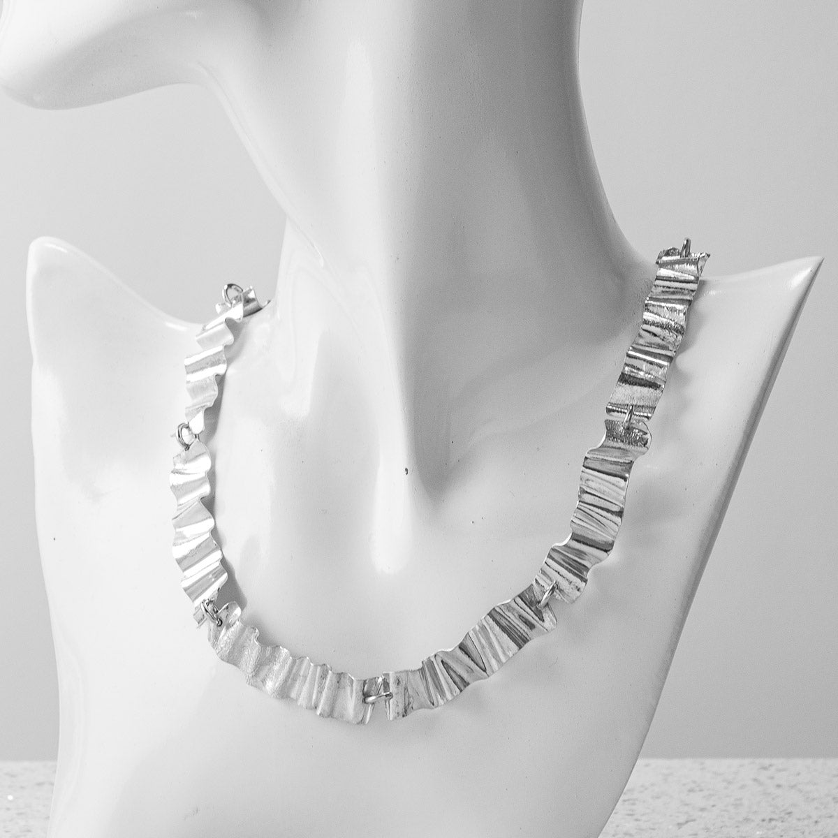 Ribbon Silver Necklace - Wide by Silverfish