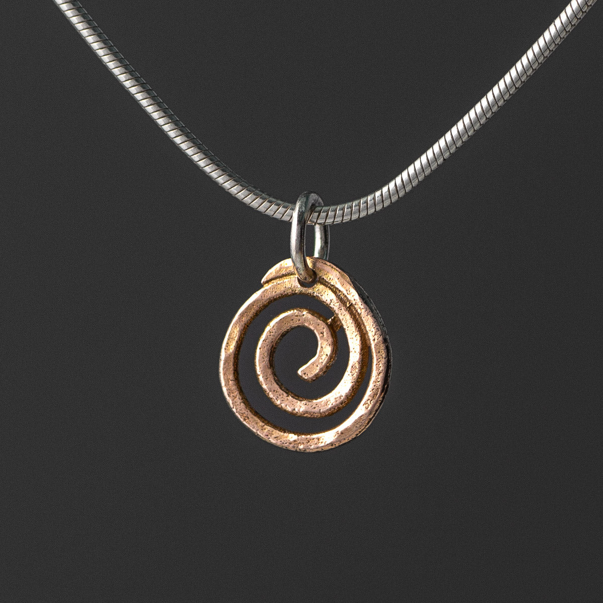 Spiral 9ct Rose Gold Pendant - Small by Silverfish