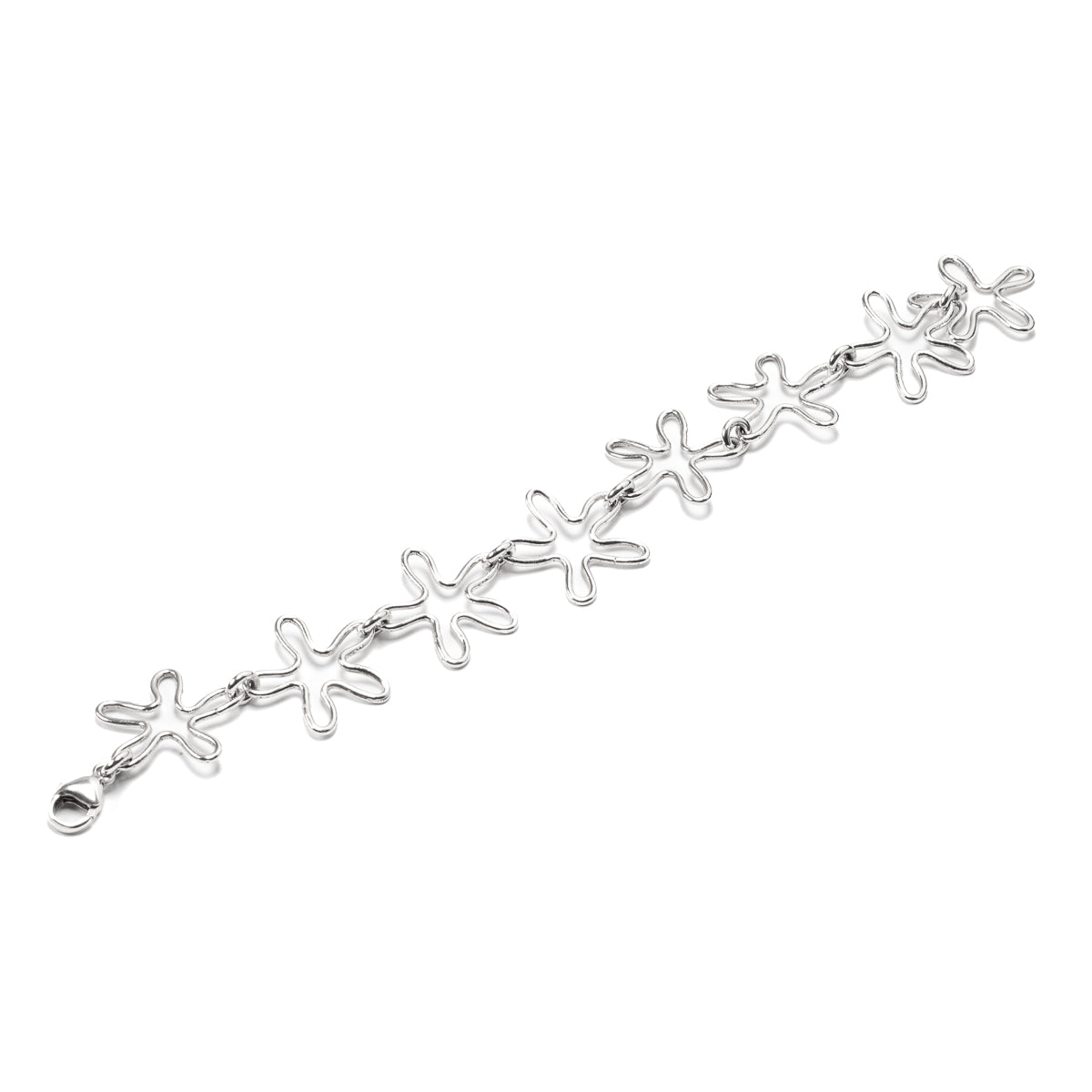 Flower Silver Bracelet by Silverfish