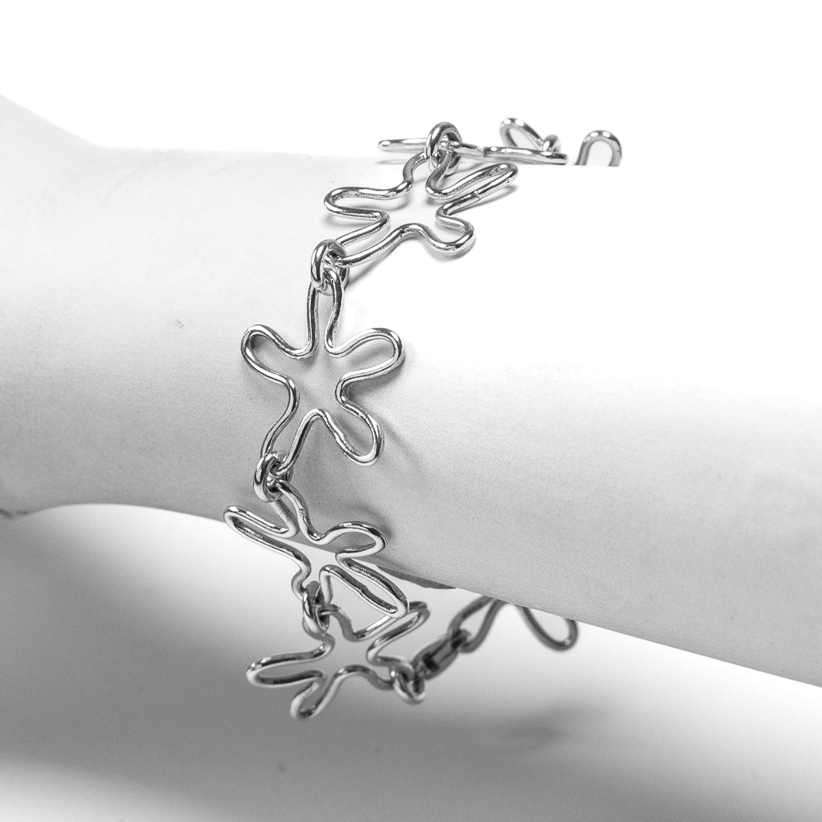 Flower Silver Bracelet by Silverfish