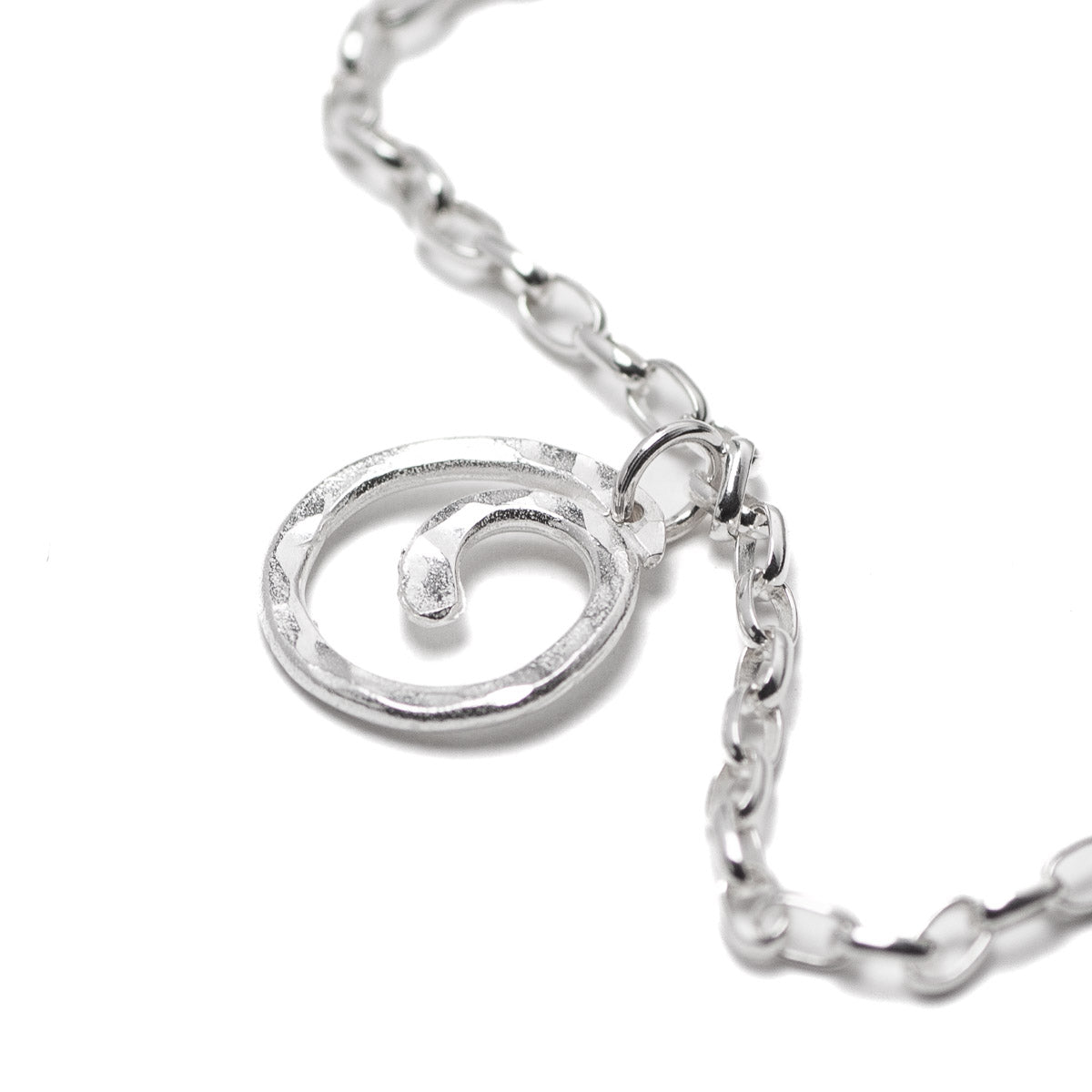 Spiral Silver Charm Bracelet - Medium by Silverfish