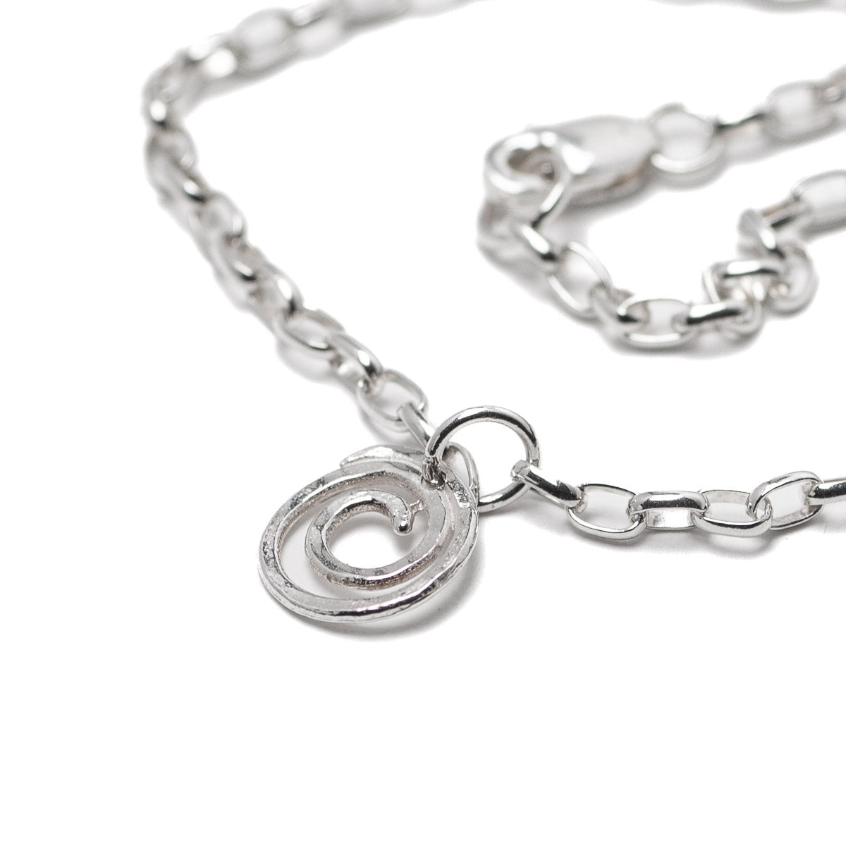 Spiral Silver Charm Bracelet - Small by Silverfish