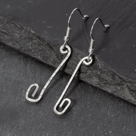 Randoms Silver Drop Earrings 002 by Silverfish