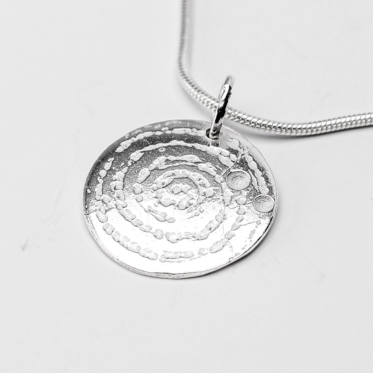 Llanbedr Spiral Silver Pendant by Silverfish