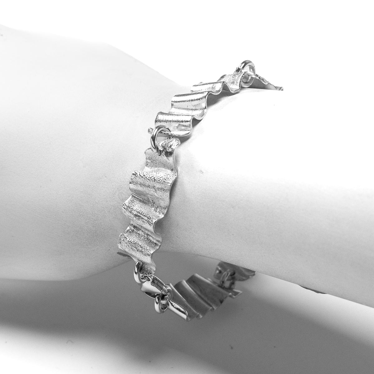 Ribbon Silver Bracelet - Wide by Silverfish