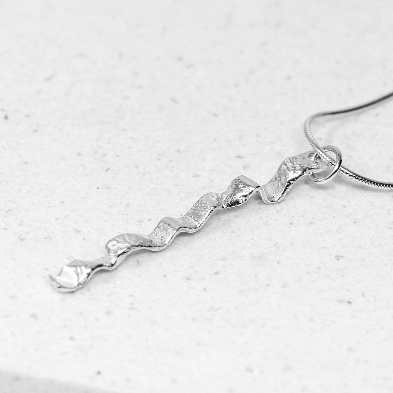 Ribbon Silver Pendant - Skinny by Silverfish