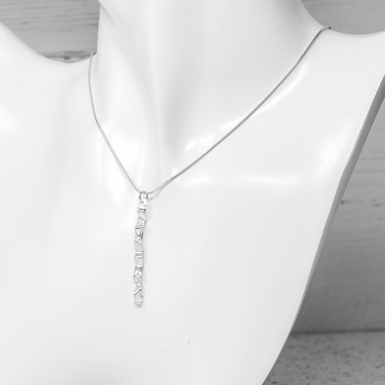 Ribbon Silver Pendant - Skinny by Silverfish