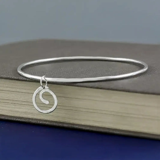 Spiral Charm Bangle - Medium by Silverfish