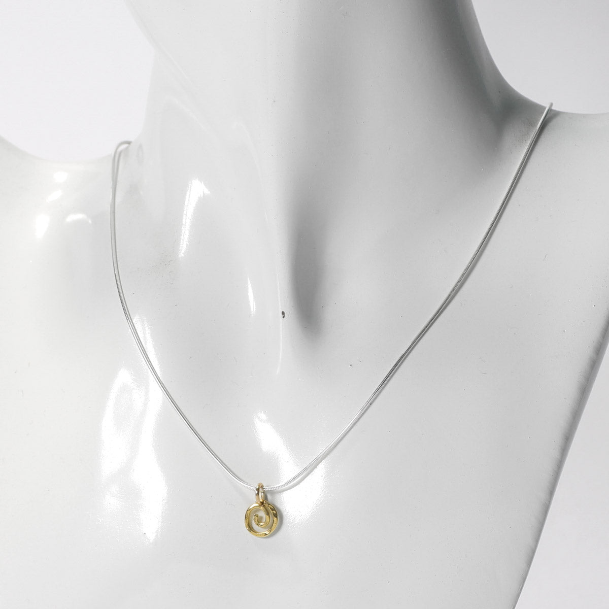 Spiral 18ct Yellow Gold Pendant - Tiny by Silverfish